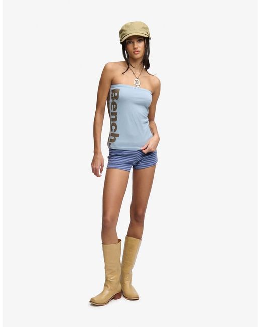 Bench x Superdry & Co Blue Contrast Bandeau Top