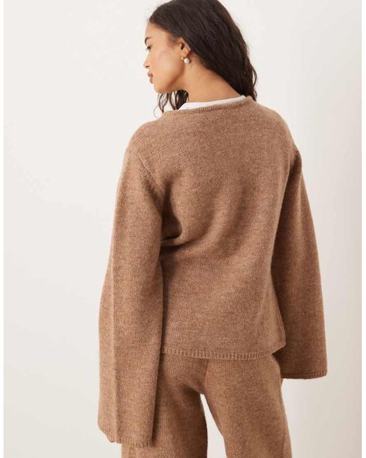 Y.A.S Brown Long Sleeve Knitted Cardigan Co-ord