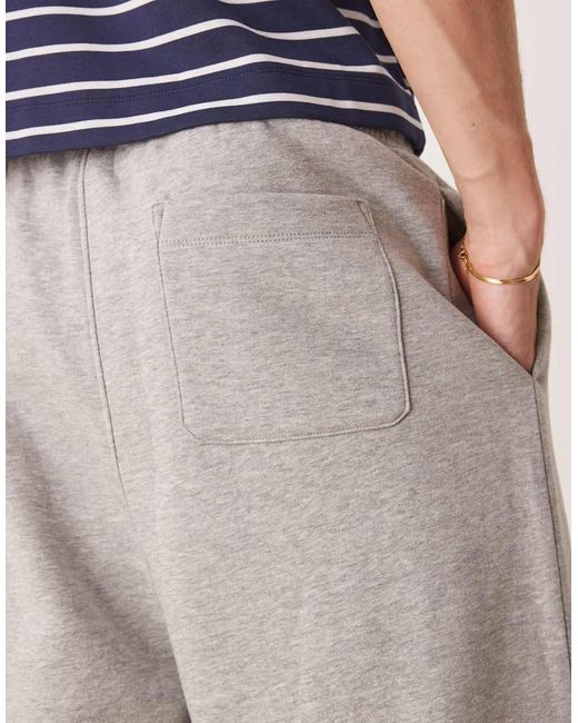 Joggers Gris Jaspeado Básicos De Pernera Ancha De ASOS de hombre de color Blue