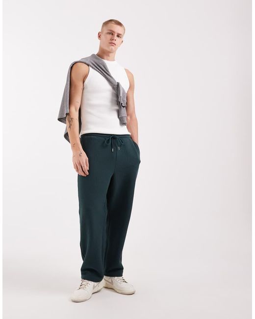 ASOS Blue Relaxed Tapered Trackies for men