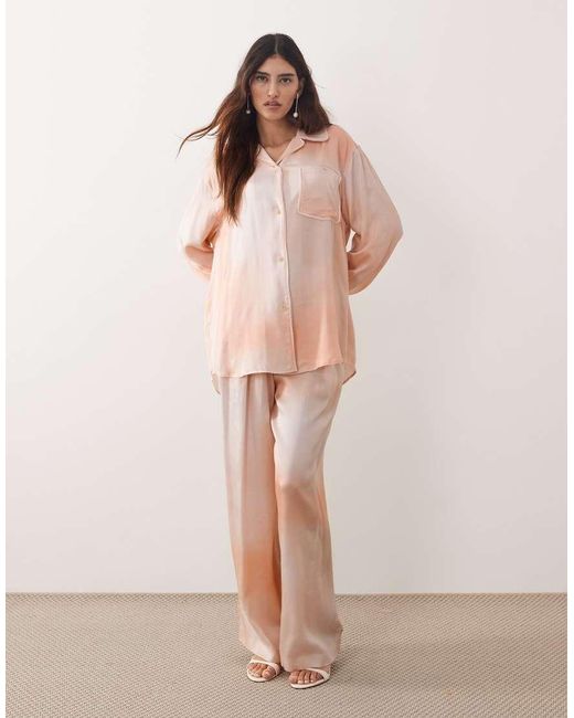 ARRANGE Natural Oversized Shirt Co-ord