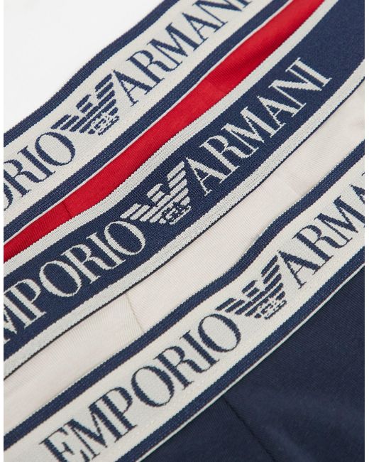 Emporio Armani – bodywear – 3er-pack unterhosen in Red für Herren
