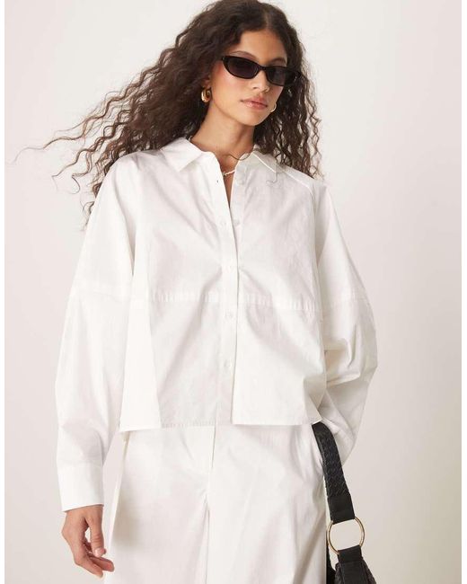 Camicia Comoda Bianca Con Maniche Oversize di ASOS in White
