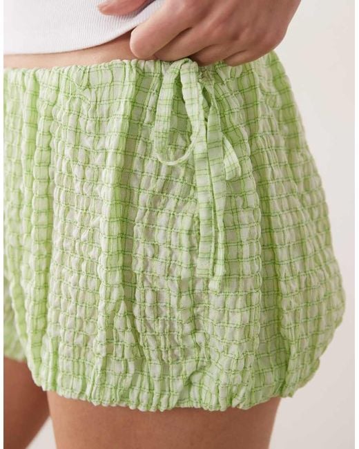 ASOS Green Bubble Short Co Ord
