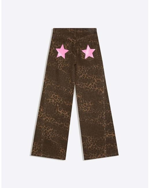 Bershka Blue Straight-Leg Twill Trousers