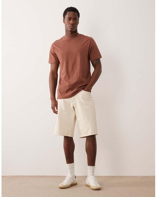 ASOS Red Heavyweight Regular Fit T-shirt for men