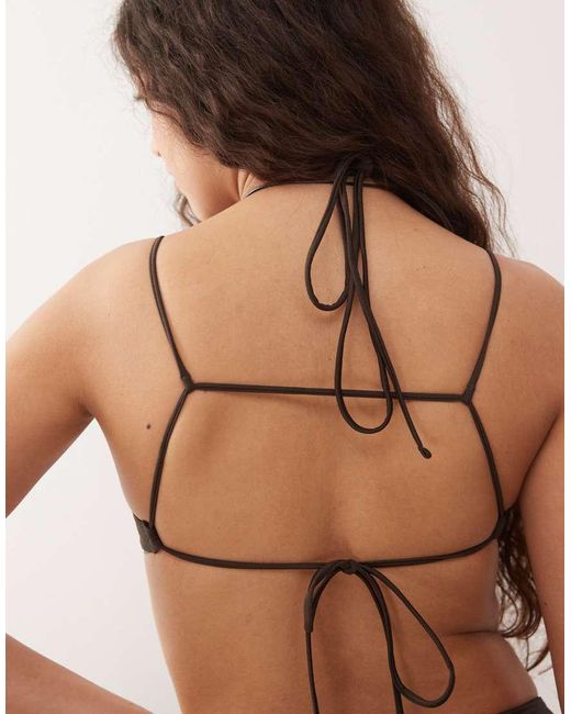Weekday Black Multi Strap Bikini Top