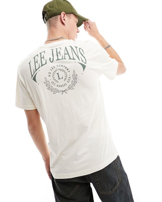 Camiseta color crudo con diseño universitario Lee Jeans de hombre de color Gray