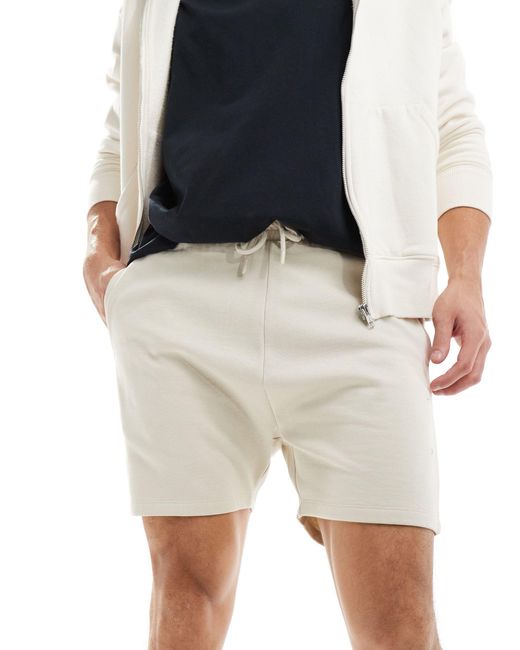 Pantaloncini skinny beige di ASOS in Natural da Uomo