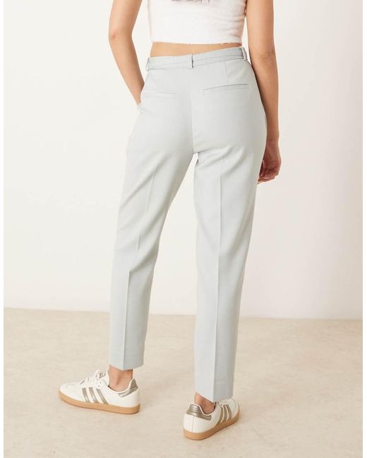 Pantalones Grises Clásicos De Corte Cigarette Y Talle Alto De Abercrombie & Fitch de color Natural