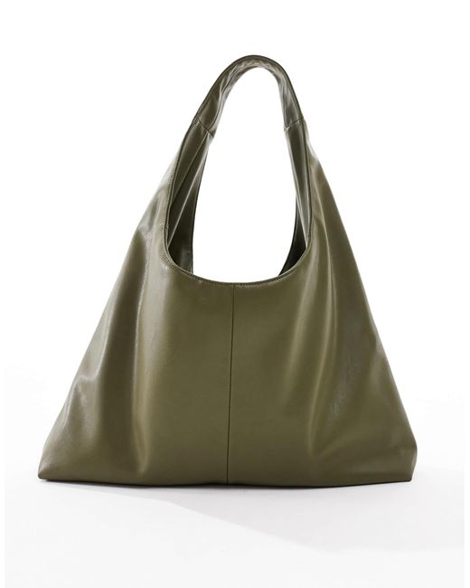 Pull&Bear Green Slouchy Shopper Bag