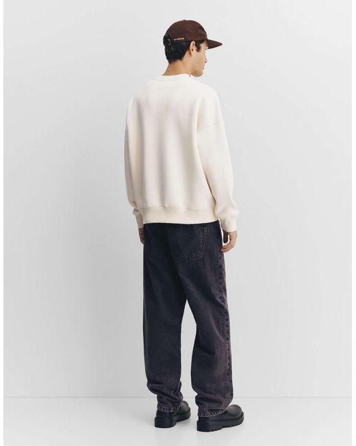 Pull&Bear – sweatshirt in White für Herren