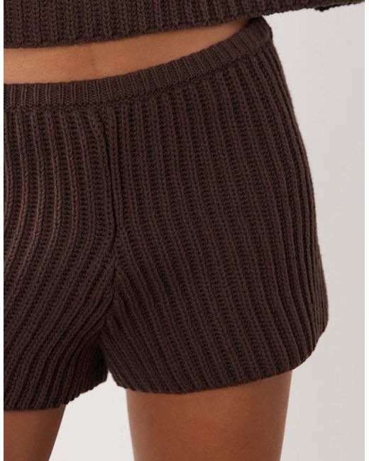SNDY'S Natural Cotton Rich Knitted Shorts Co-Ord