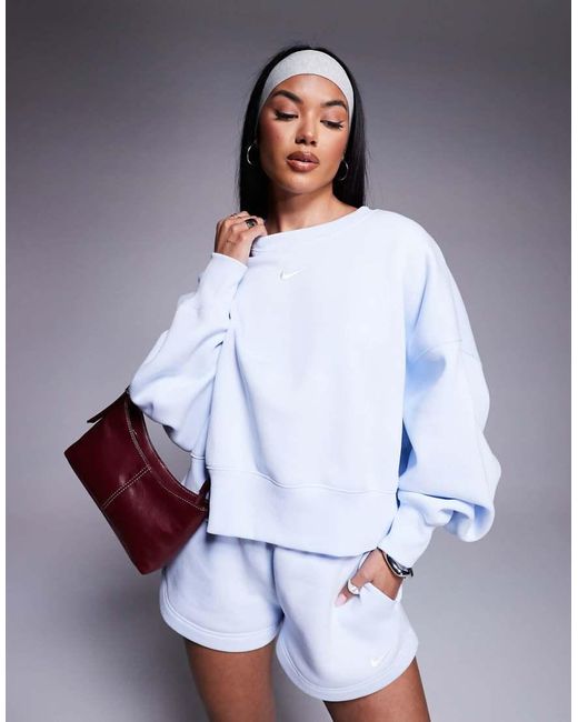 Nike Blue Phoenix Fleece Over-oversized Sweatshirt