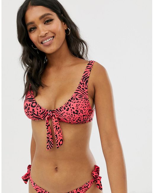 tie front bathing suit top