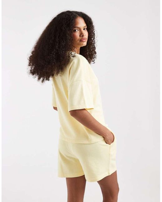Pieces Natural High Waist Sweat Shorts Co-Ord