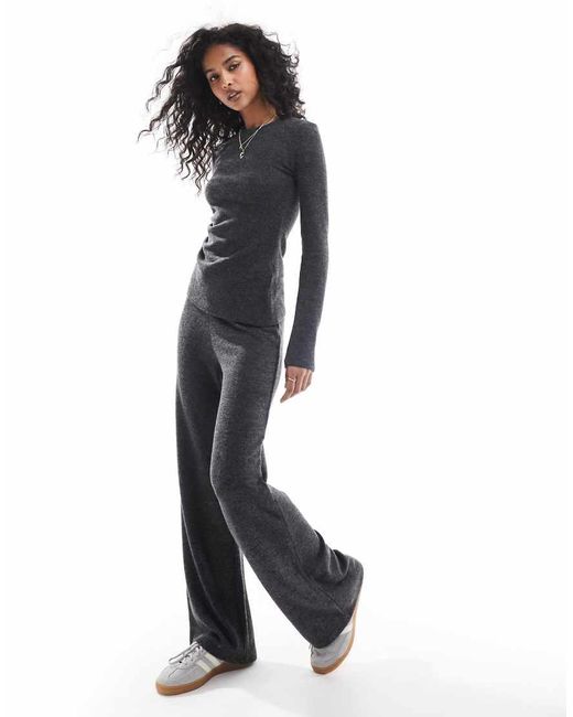 Pull&Bear Gray Wide Leg jogger Co-ord
