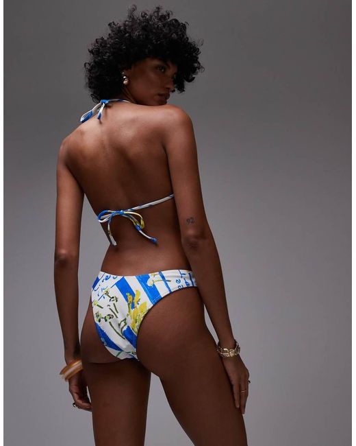 TOPSHOP Brown Mykonos High Leg Brief Bottoms