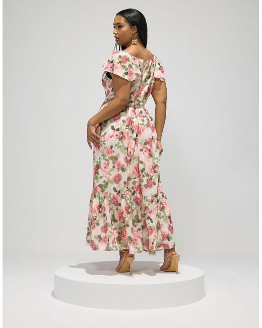 Yours Clothing White Floral Tiered Maxi Dress
