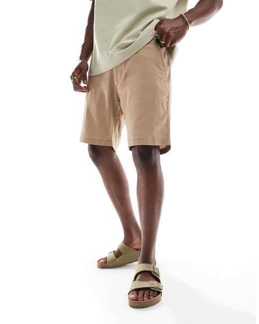 Jack & Jones Natural Linen Mix Short for men