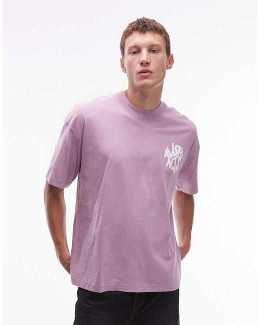 AllSaints Purple Orlando T-shirt for men