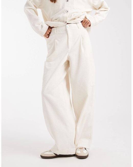 ASOS White Utility Barrel Pants