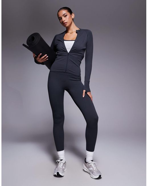 4505 Gray – nahtloses, modellierendes, langärmeliges oberteil