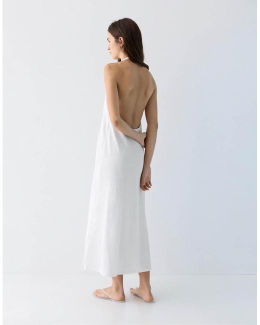 Pull&Bear Midi Halterjurk in het Blue
