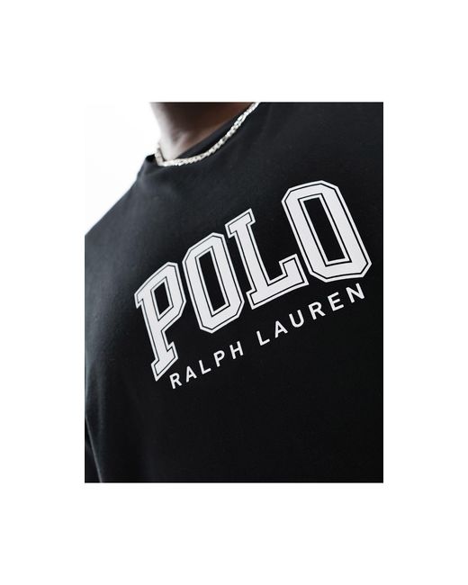 Polo Ralph Lauren Big & tall – t-shirt mit college-logo in Black für Herren