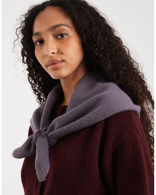 Écharpe triangle en maille Glamorous en coloris Gray