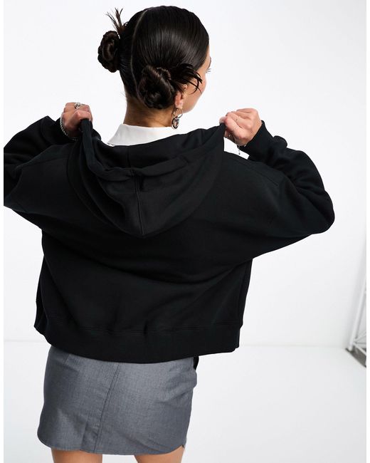 Nike Black Brooklyn Fleece Zip Through Hoodie