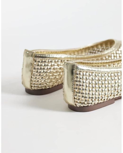 SIMMI Natural Simmi London Islode Woven Ballet Flats