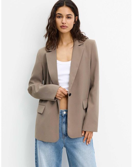 Blazer classique - taupe Pull&Bear en coloris Blue