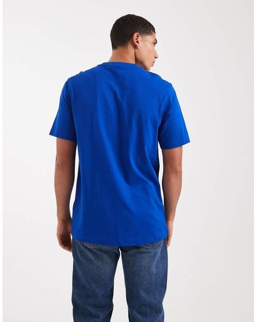 Adidas Originals Blue Trefoil Essentials Tee for men