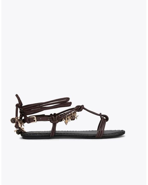 KG by Kurt Geiger Brown Roux Flat Sandals