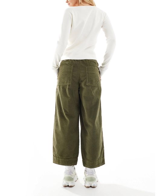 ASOS Green Asos Design Petite Barrel Trousers