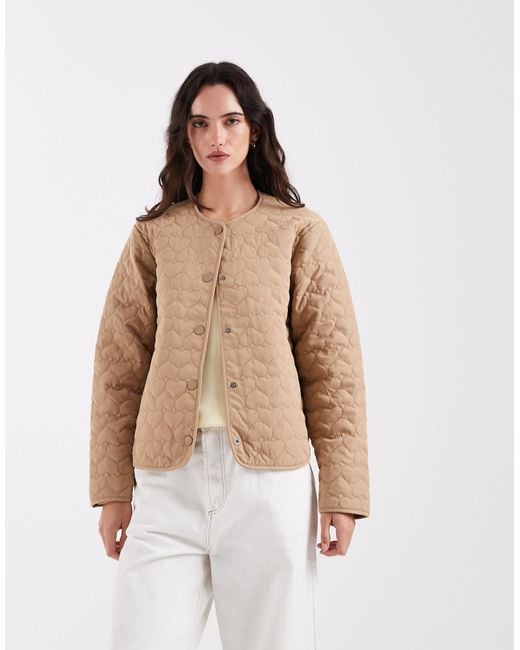 ONLY Natural Heart Quilted Jacket