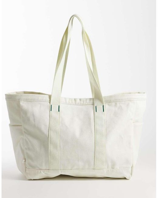 Adidas Originals White Adidas Training Canvas Linen Look Tote Bag
