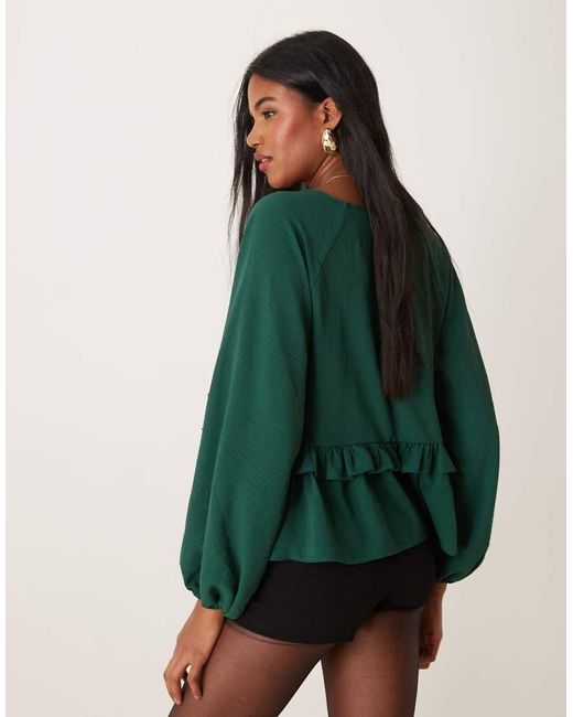 ruffle smock top
