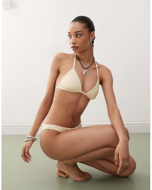 Top Bikini Latticello di Weekday in Natural