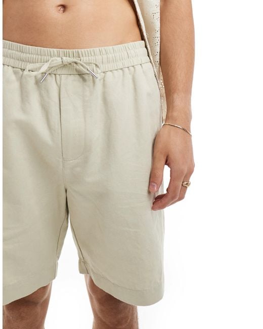 Gant Natural Drawcord Cotton Linen Shorts for men