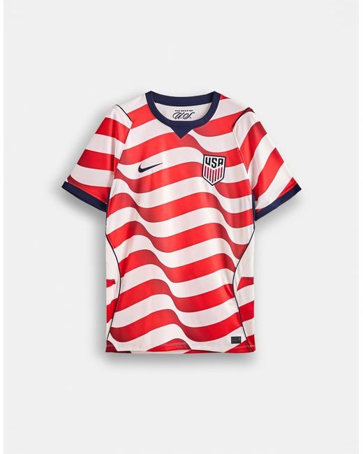 Nike Football Red Nike Usa World Cup Short Sleeve Home Jersey for men