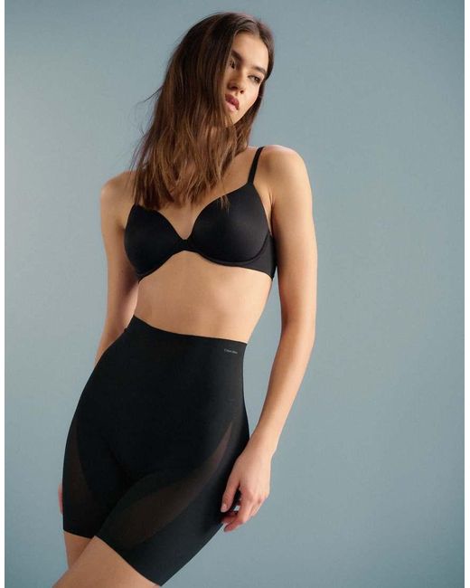 Calvin Klein Black Shapewear Stay Put Mesh Shorts