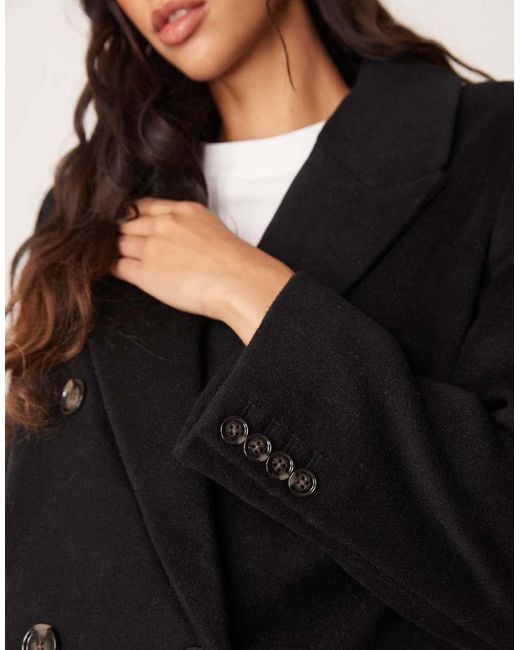 Abercrombie & Fitch Natural Double Breasted Long Coat