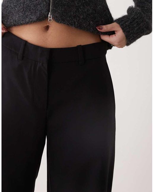 Weekday Black Wide Leg Tailored Trousers
