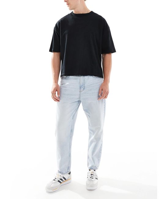 Bershka Black Loose Fit Jeans for men