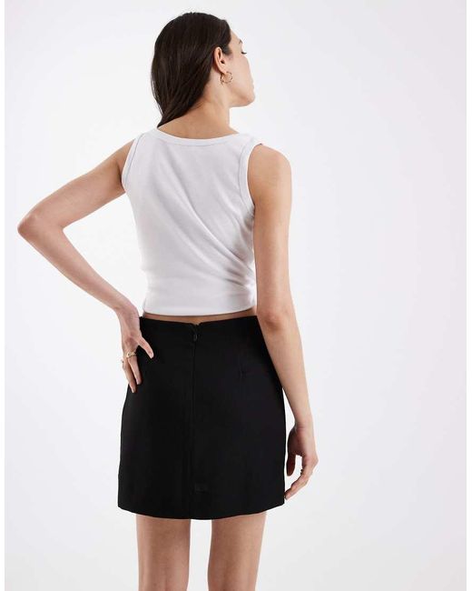 ASOS Black Tailored Skirt With Split