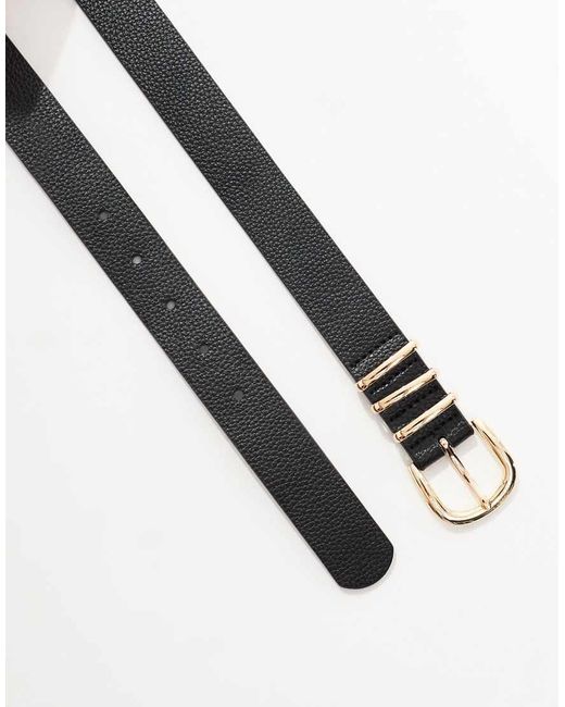 ONLY Blue Faux Leather Jeans Belt With Buckle