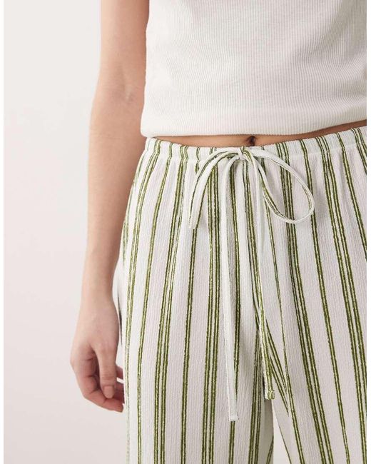 Wednesday's Girl Natural Wednesdays Girl Jersey Tie Waist Wide Leg Trouser