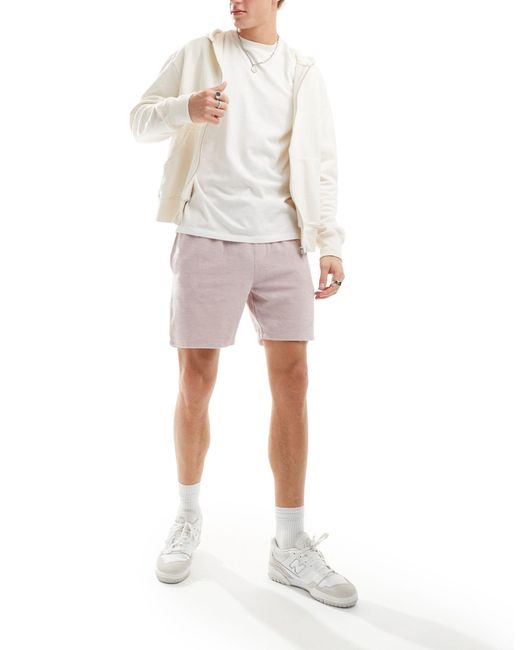 ASOS Purple Slim Towelling Shorts for men